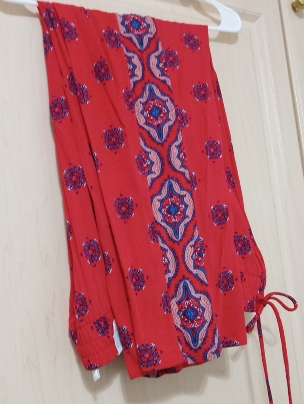 Red Decorative Pants Lightweight